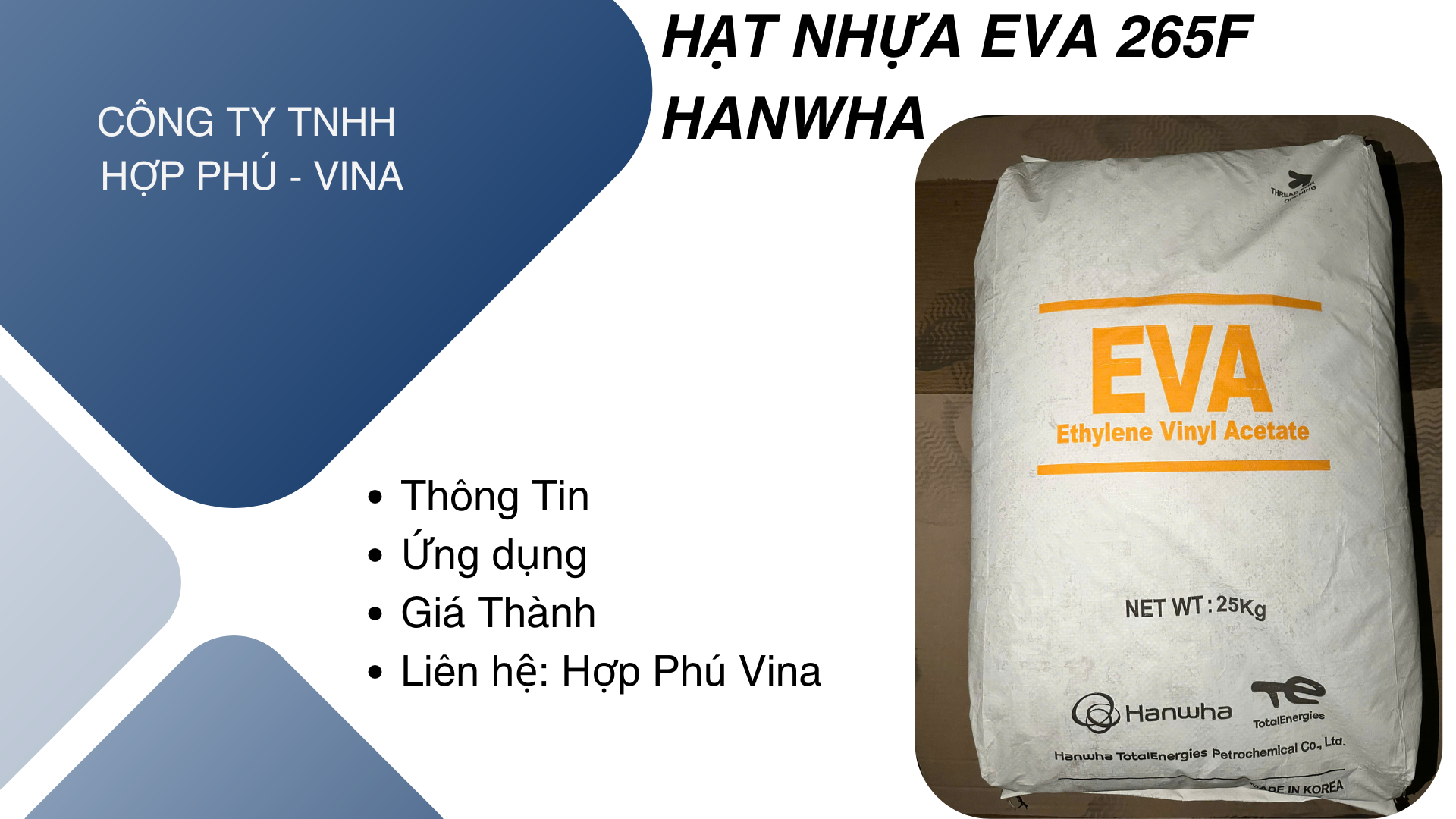 HẠT NHỰA EVA 265F HANWHA