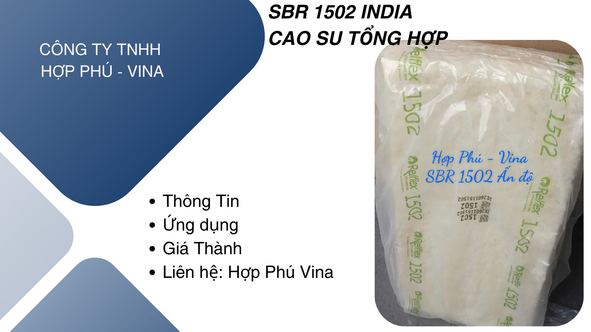 Cao su tổng hợp SBR1502 Ấn Độ