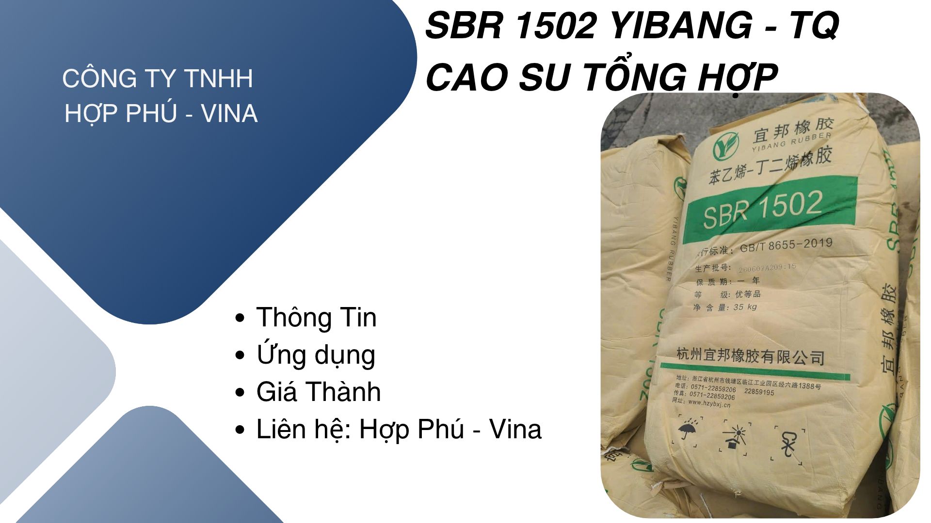 CAO SU TỔNG HỢP SBR1502  YIBANG